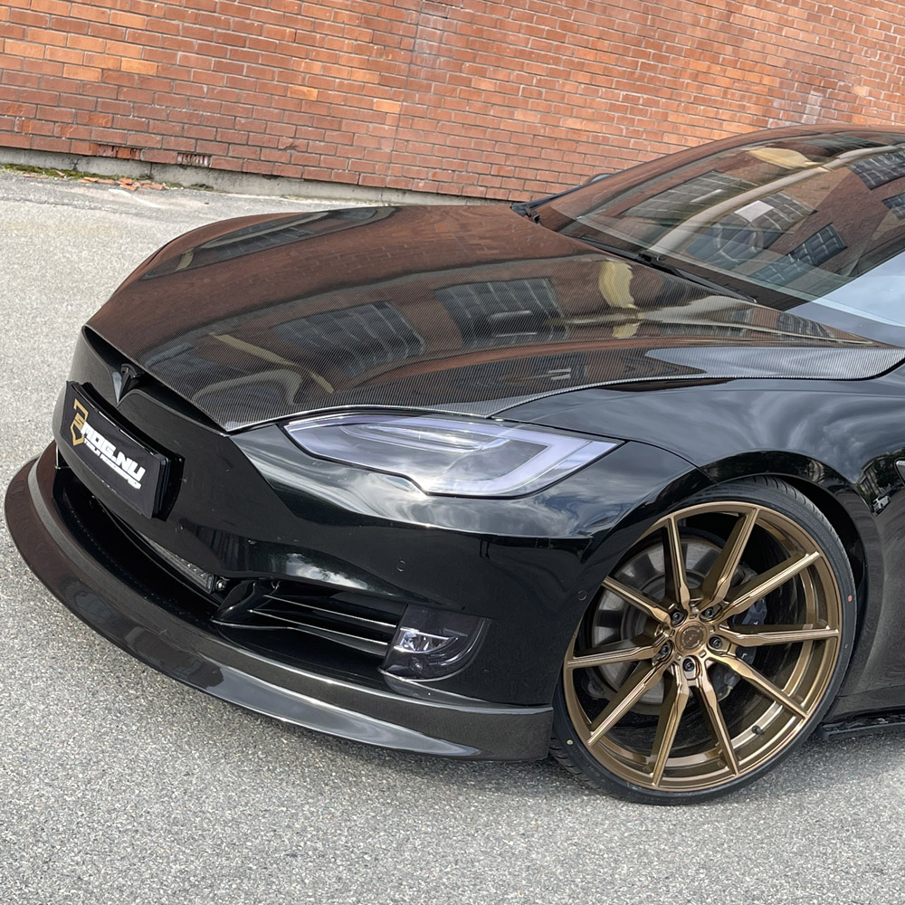 MaierEV Front spoiler - Blank kolfiber - Model S - Bild 4
