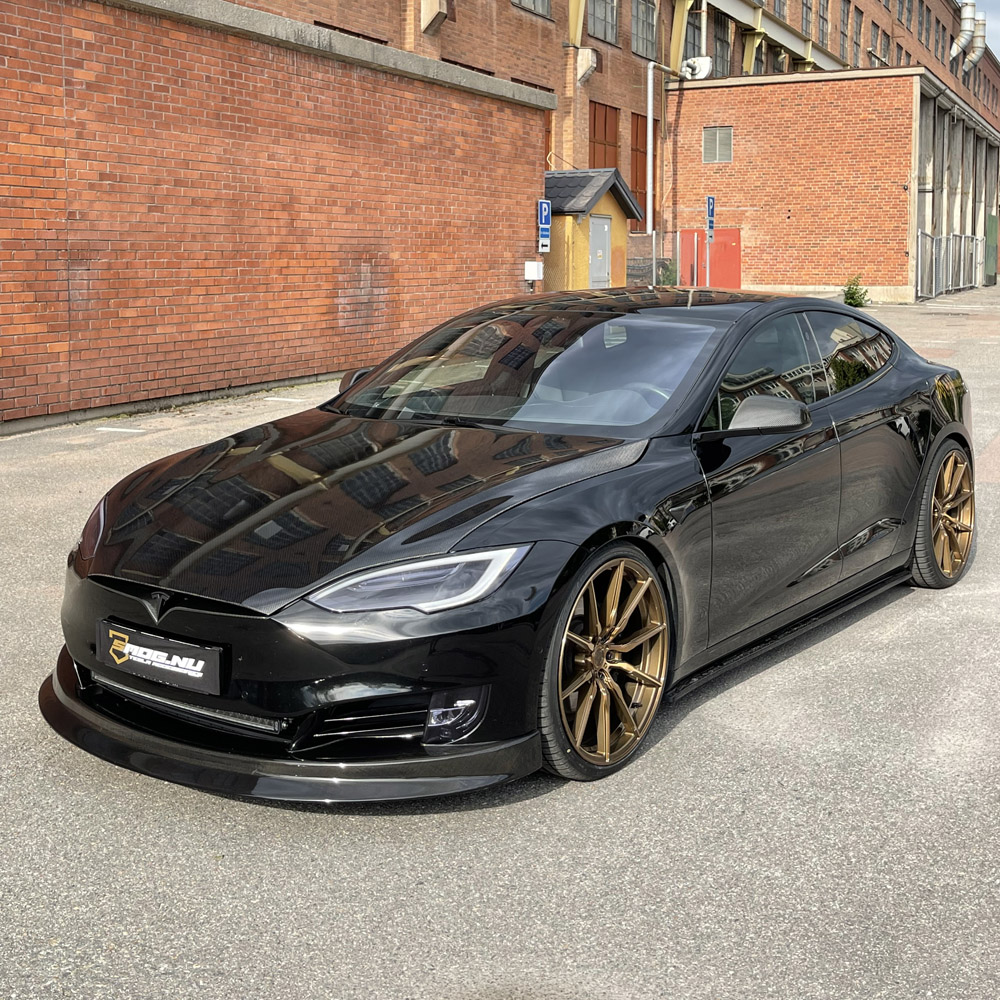 MaierEV Front spoiler - Blank kolfiber - Model S - Bild 6