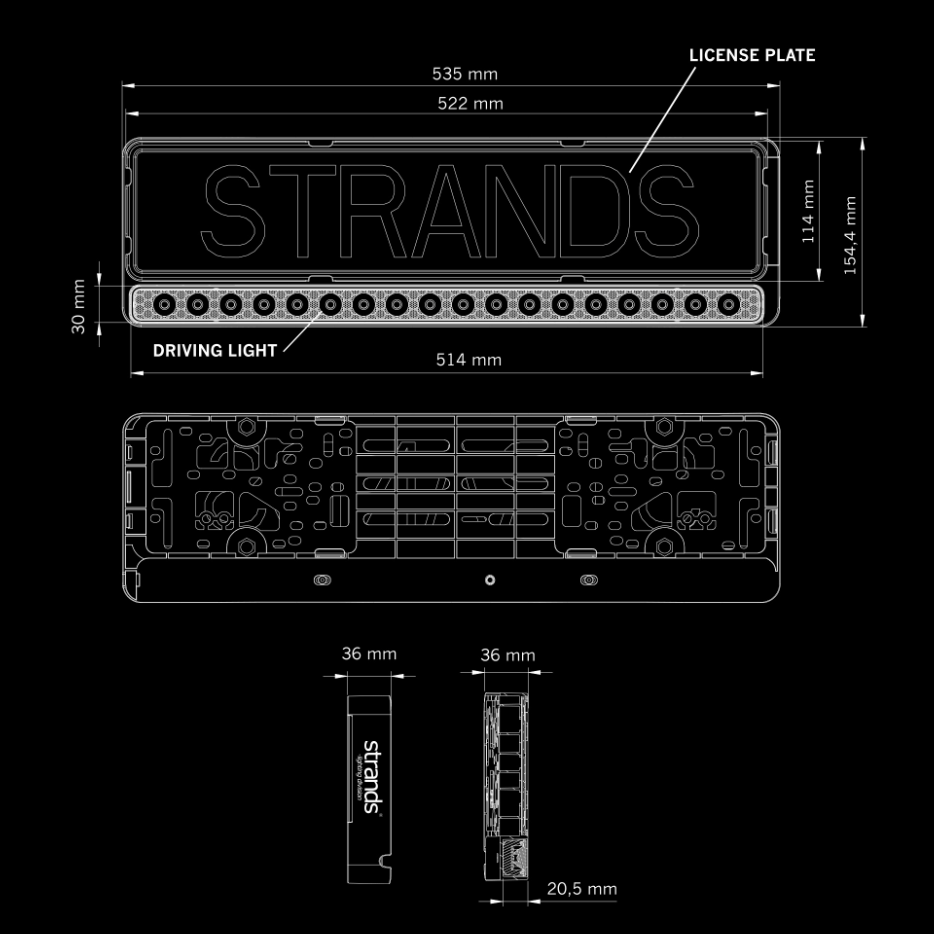 Strands Nuuk E-line licens plate LED BAR - Bild 6