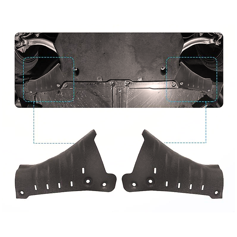 Aluminium coolant hoses guards - Model Y